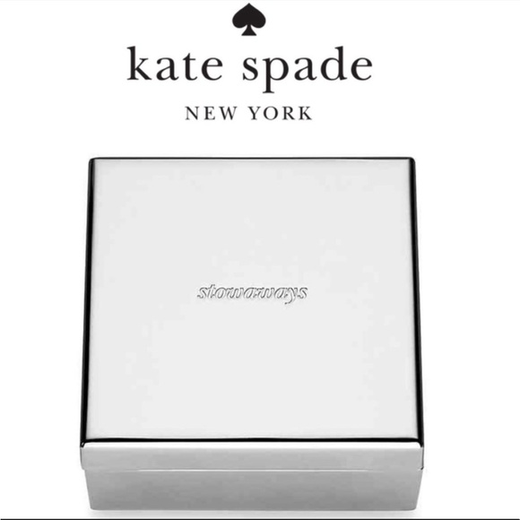 kate spade Accessories - 🎉HP 2/11🎉Kate Spade New York Silver Street Stowaways Jewelry Keepsake 3.7” Box